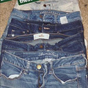 5 pack American Eagle& Hollister Jeans!